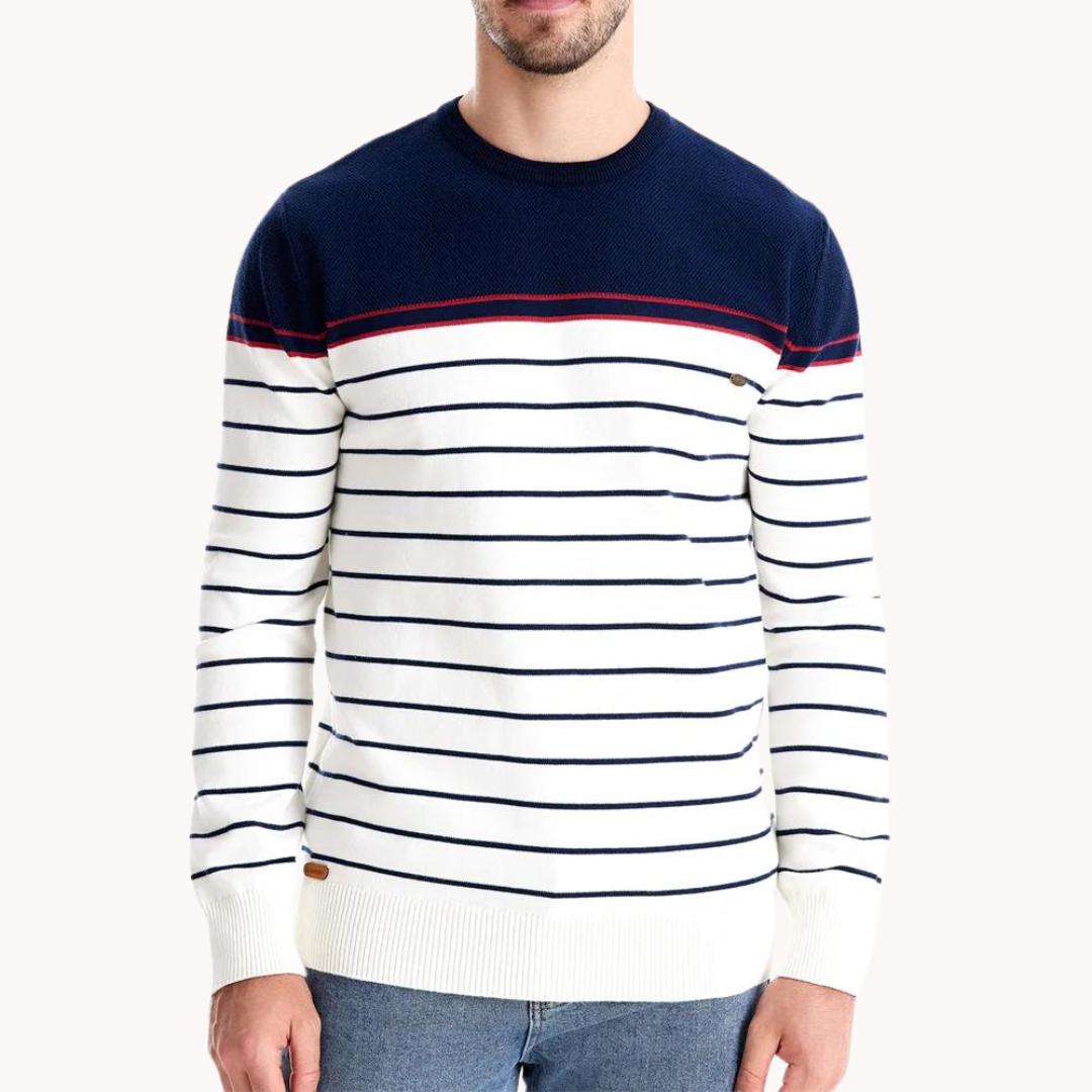 ATLANTIC - MAGLIONE IN COTONE A RIGHE