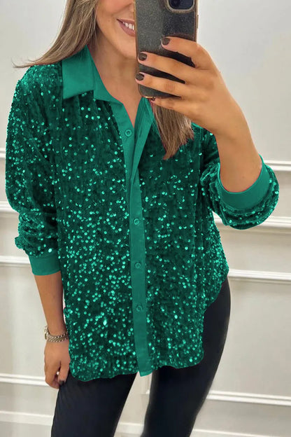 SAMIRA - CAMICIA IN PAILLETTES LUCCICANTI