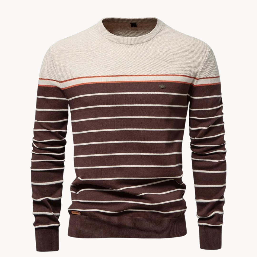 ATLANTIC - MAGLIONE IN COTONE A RIGHE