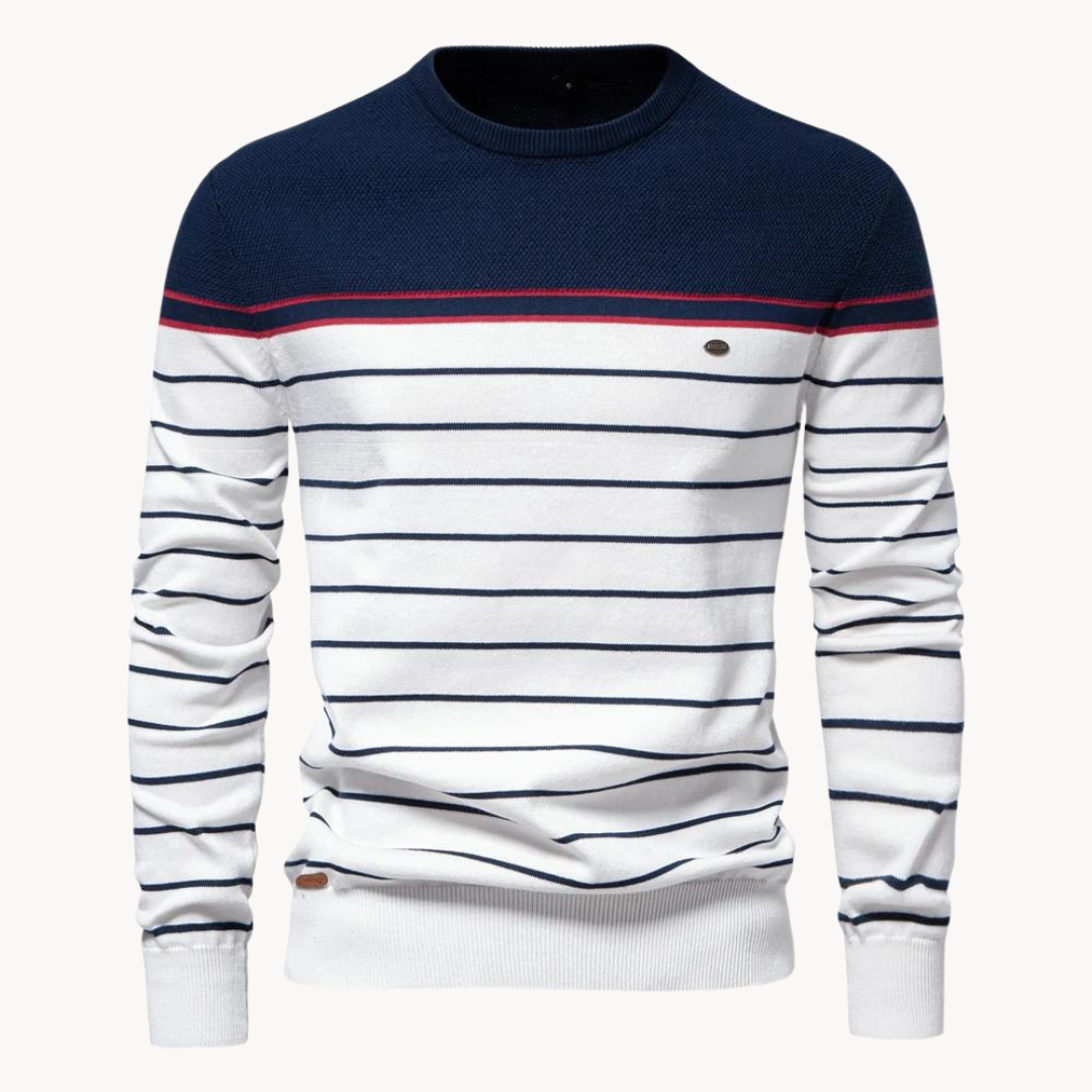 ATLANTIC - MAGLIONE IN COTONE A RIGHE