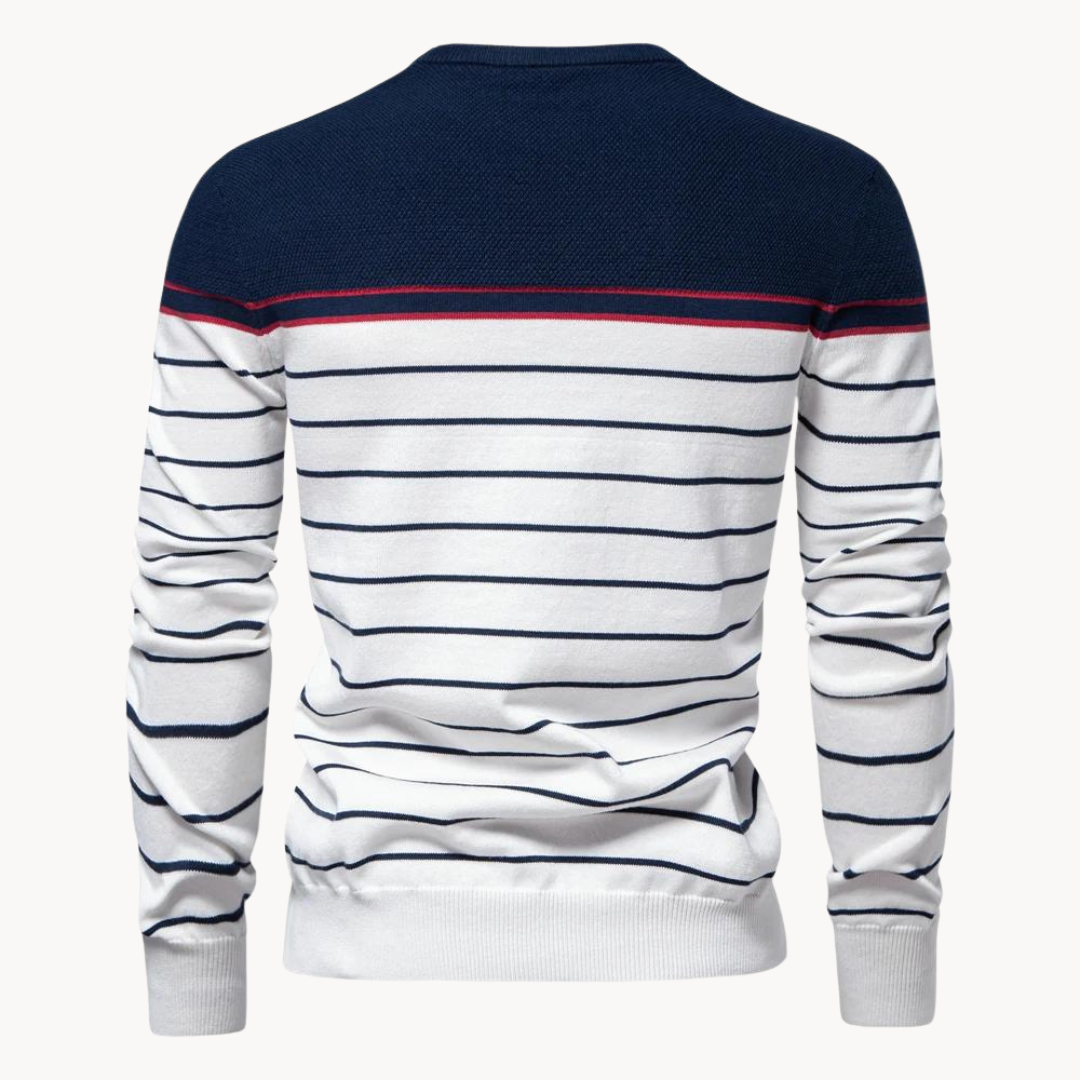 ATLANTIC - MAGLIONE IN COTONE A RIGHE