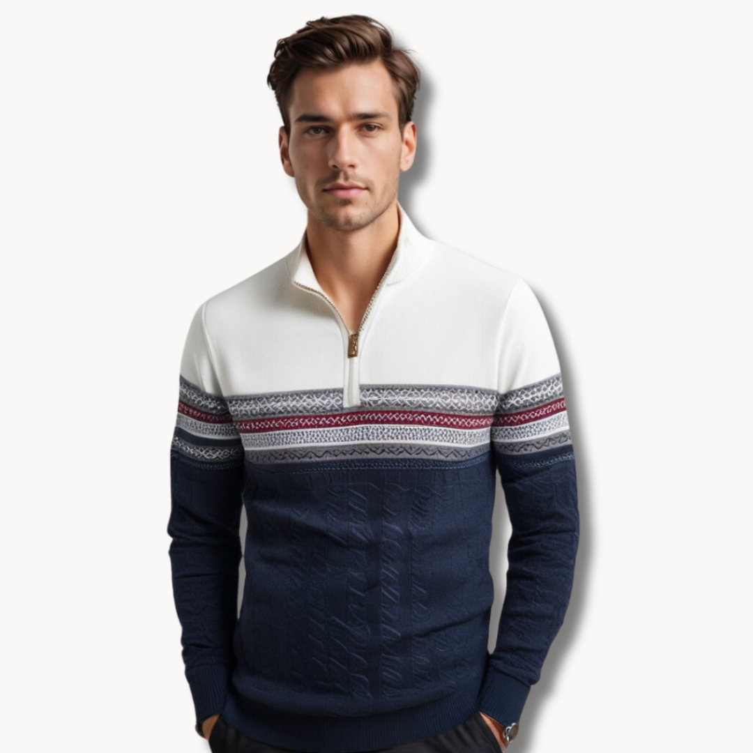 SOHO - MAGLIONE CON ZIP A QUARTO