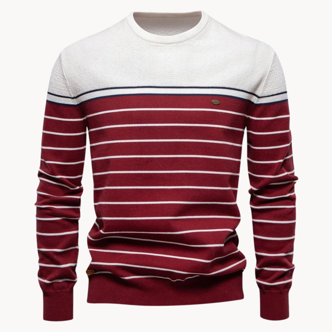 ATLANTIC - MAGLIONE IN COTONE A RIGHE