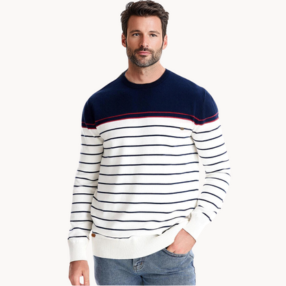 ATLANTIC - MAGLIONE IN COTONE A RIGHE